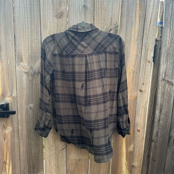 NWT Rails XS Green Plaid Button-Up Shirt Long Sleeve Casual - Picture 10 of 10
